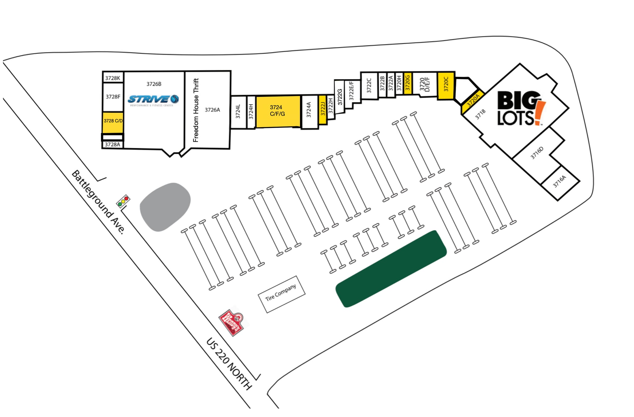 3716-3728 Battleground Ave, Greensboro, NC for lease Interior Photo- Image 1 of 1