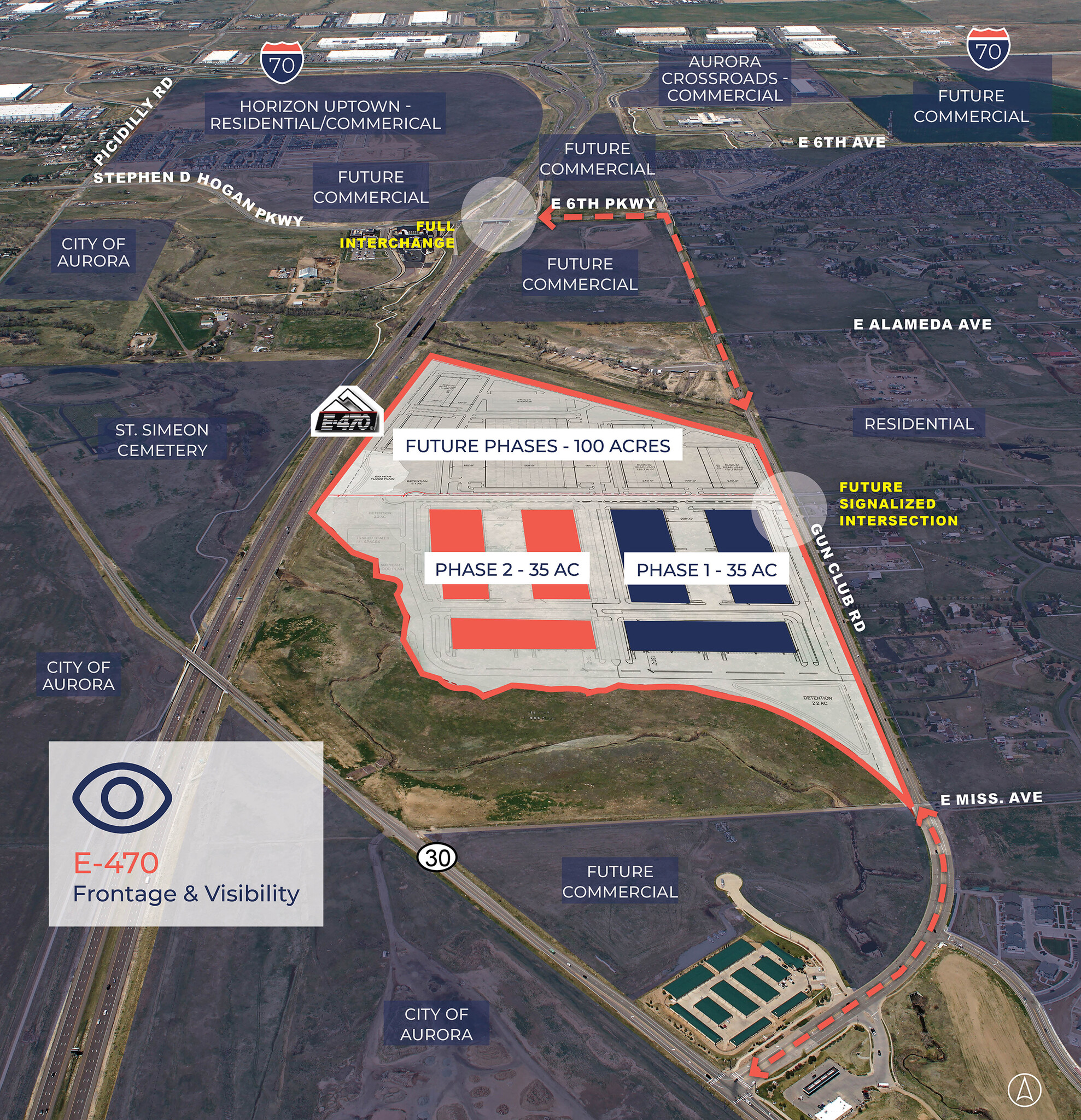 470 Commerce - LAND, Aurora, CO for sale Aerial- Image 1 of 2