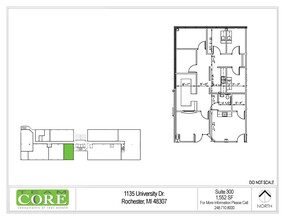 1135 W University Dr, Rochester Hills, MI for lease Floor Plan- Image 1 of 1