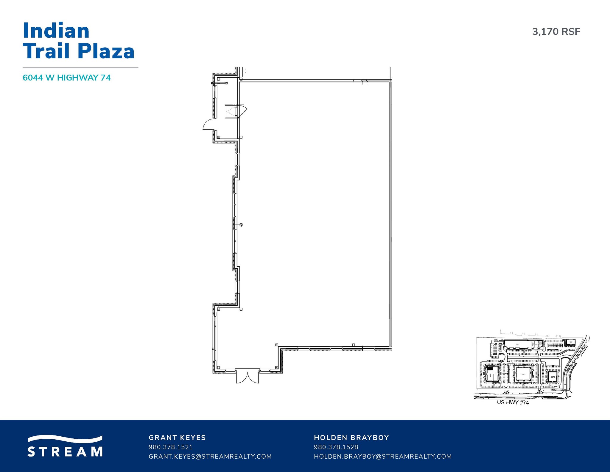 6044 W Highway 74, Indian Trail, NC for lease Floor Plan- Image 1 of 5