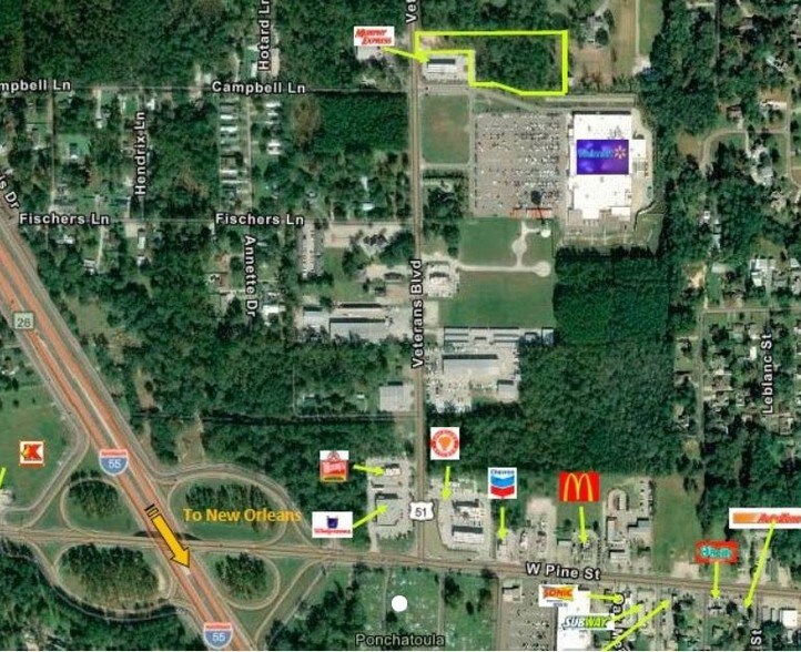 1225 US 51 Business, Ponchatoula, LA for sale - Aerial - Image 1 of 1