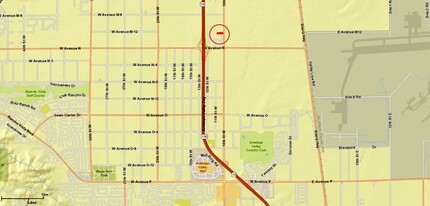 10th St W, Palmdale, CA - aerial  map view