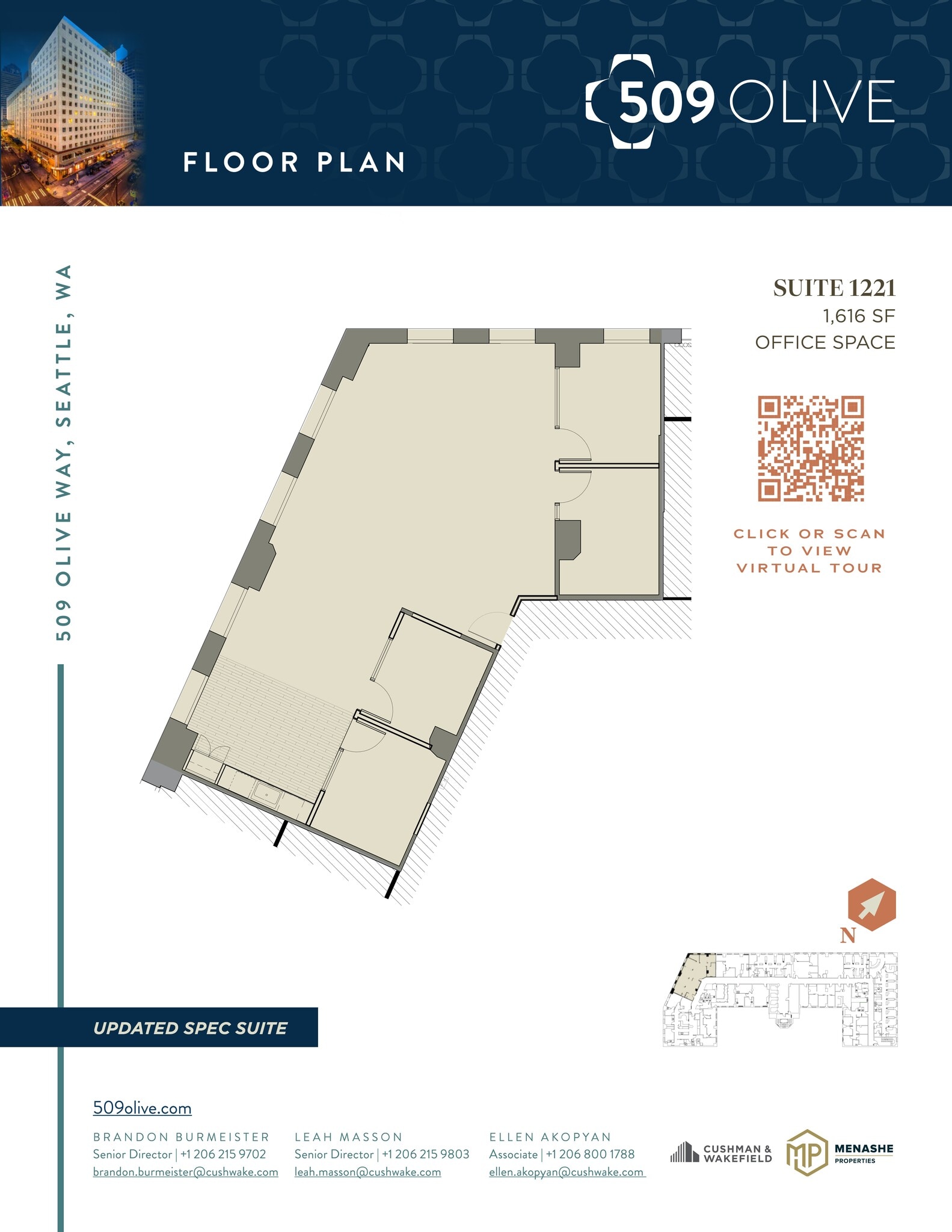 509 Olive Way, Seattle, WA for lease Floor Plan- Image 1 of 1