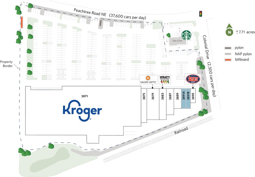 3851-3895 Peachtree Rd NE, Atlanta, GA for lease - Site Plan - Image 3 of 12