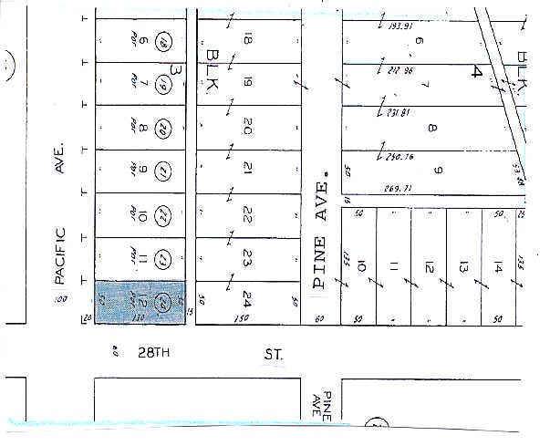 2800 Pacific Ave, Long Beach, CA for sale Plat Map- Image 1 of 1
