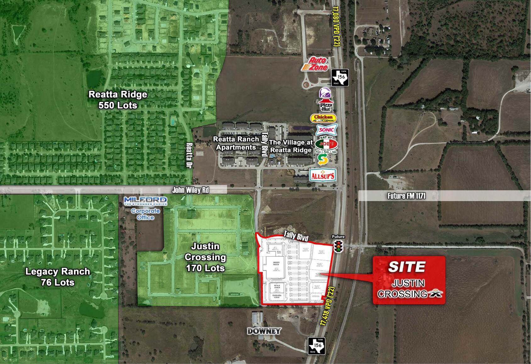 SWC FM-156 & John Wiley Rd, Justin, TX for lease Building Photo- Image 1 of 2