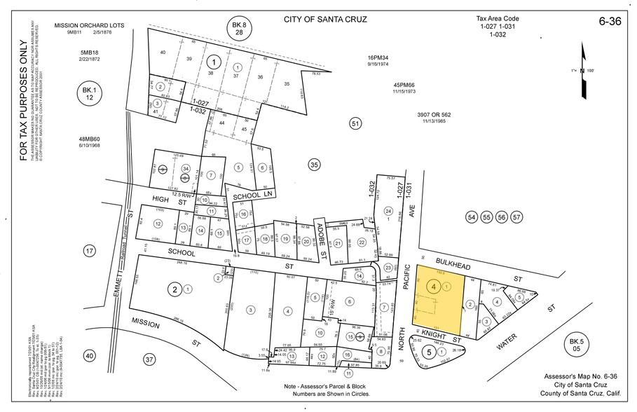 2020 N Pacific Ave, Santa Cruz, CA for lease - Plat Map - Image 2 of 8