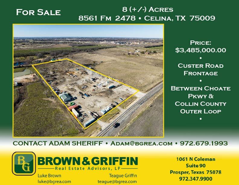 8561 FM 2478, Celina, TX for sale Aerial- Image 1 of 1