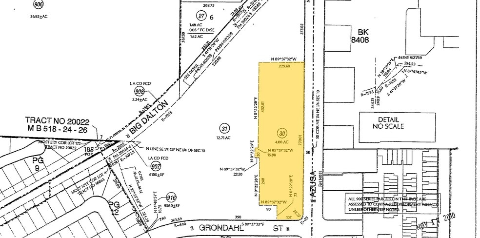 1261 N Azusa Ave, Covina, CA for lease - Plat Map - Image 2 of 6
