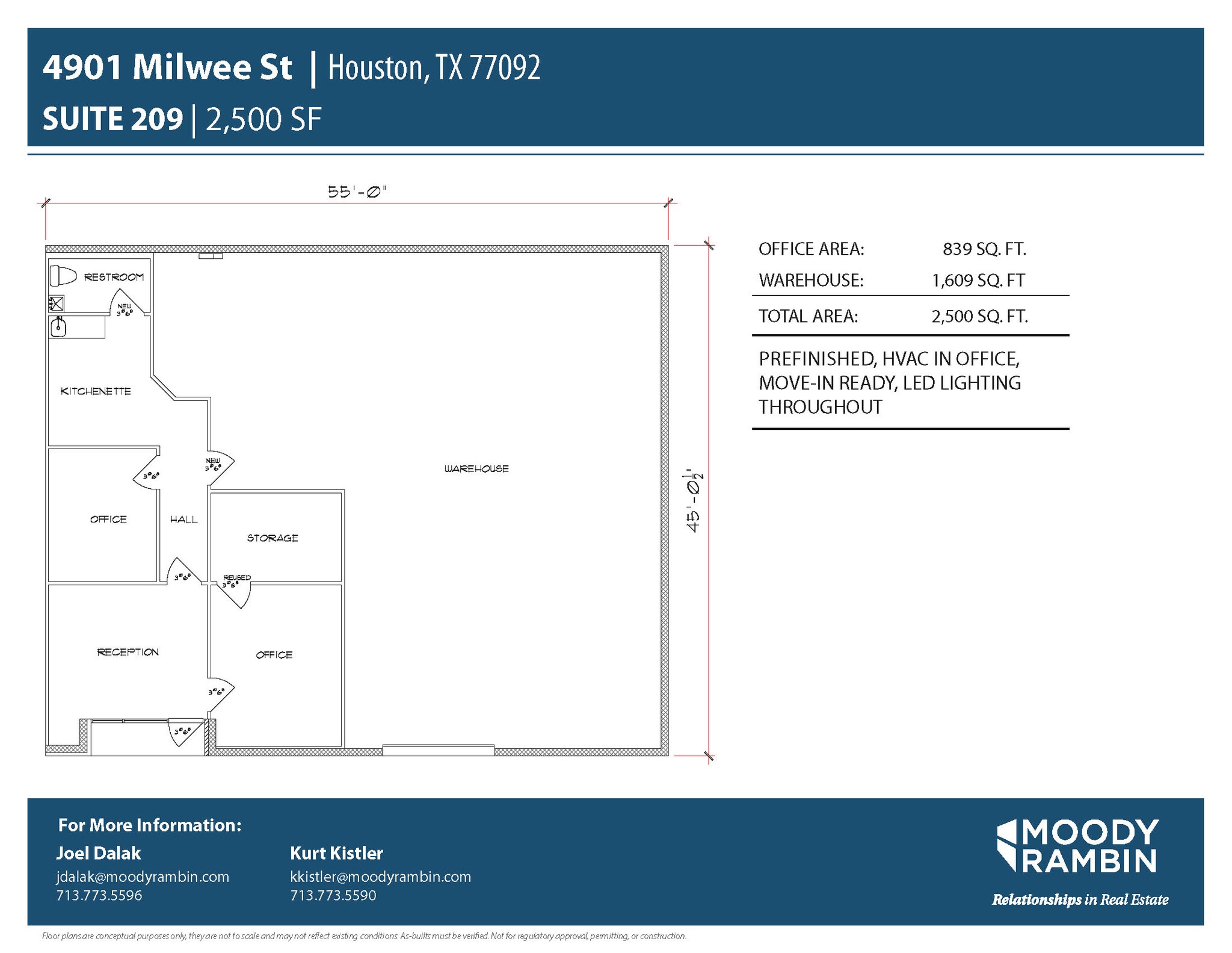 4901 Milwee St, Houston, TX for lease Floor Plan- Image 1 of 7