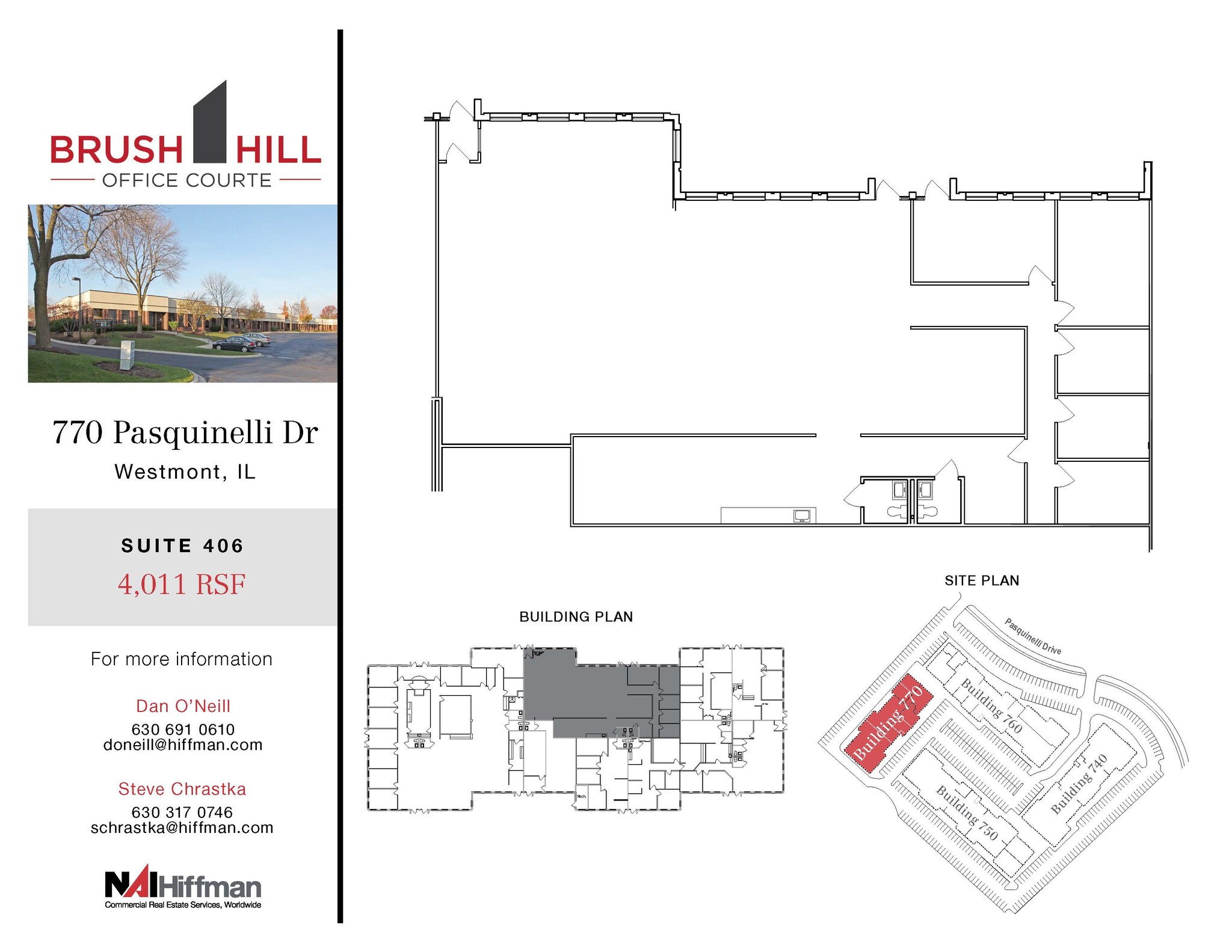 740 Pasquinelli Dr, Westmont, IL for lease Floor Plan- Image 1 of 2