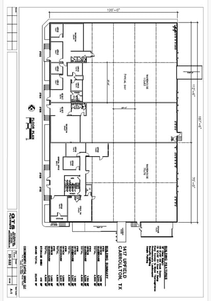 1417 Upfield Dr, Carrollton, TX for lease - Floor Plan - Image 2 of 2