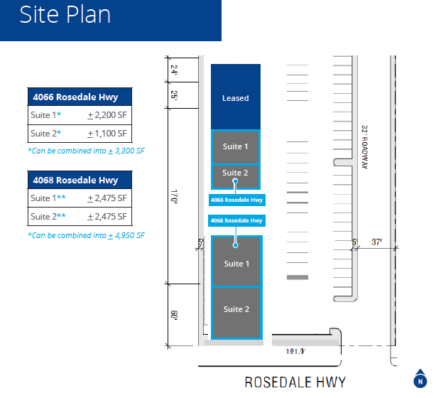 4068 Rosedale Hwy, Bakersfield, CA for lease - Site Plan - Image 2 of 4