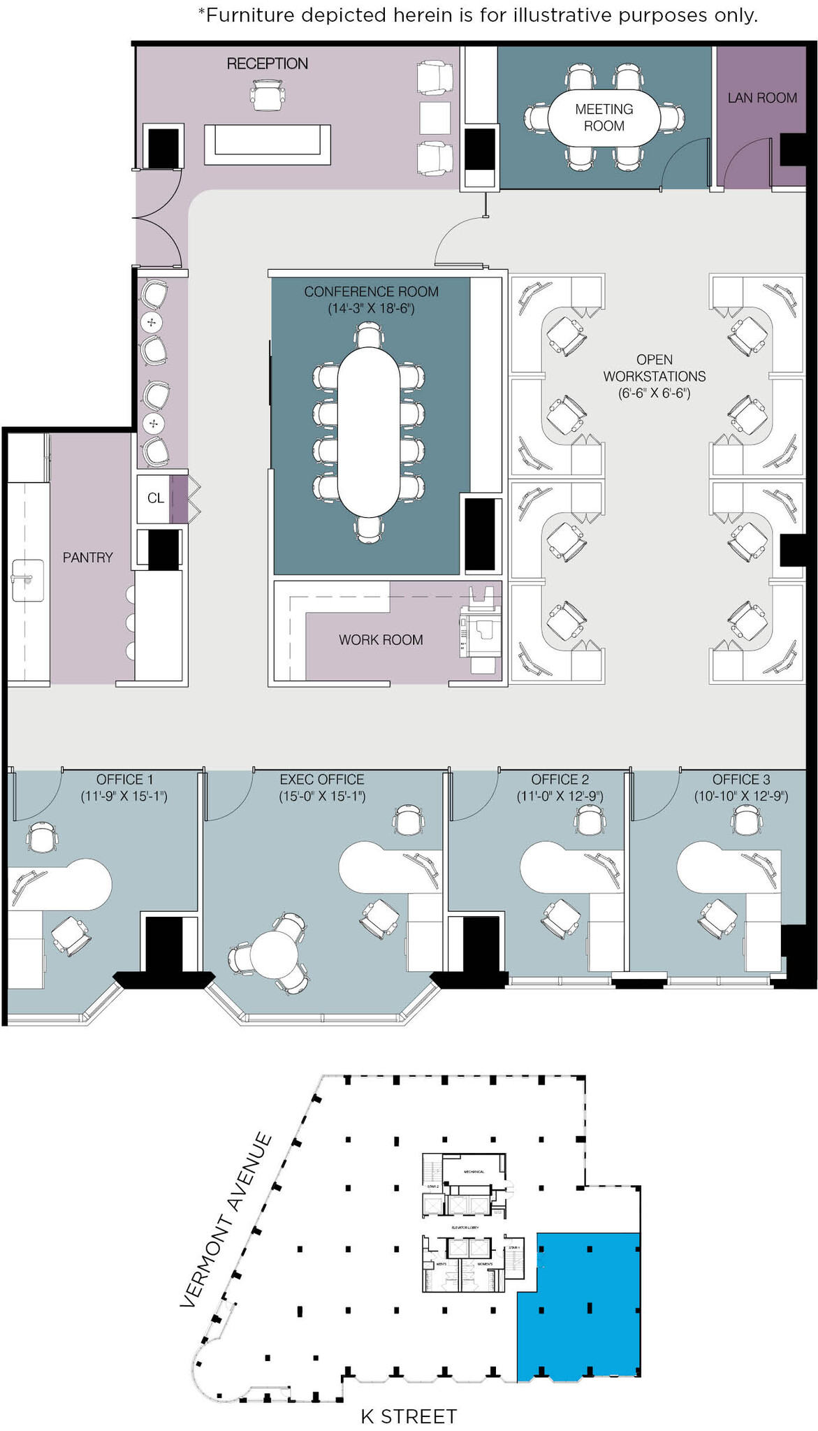 1425 K St NW, Washington, DC for lease Floor Plan- Image 1 of 1