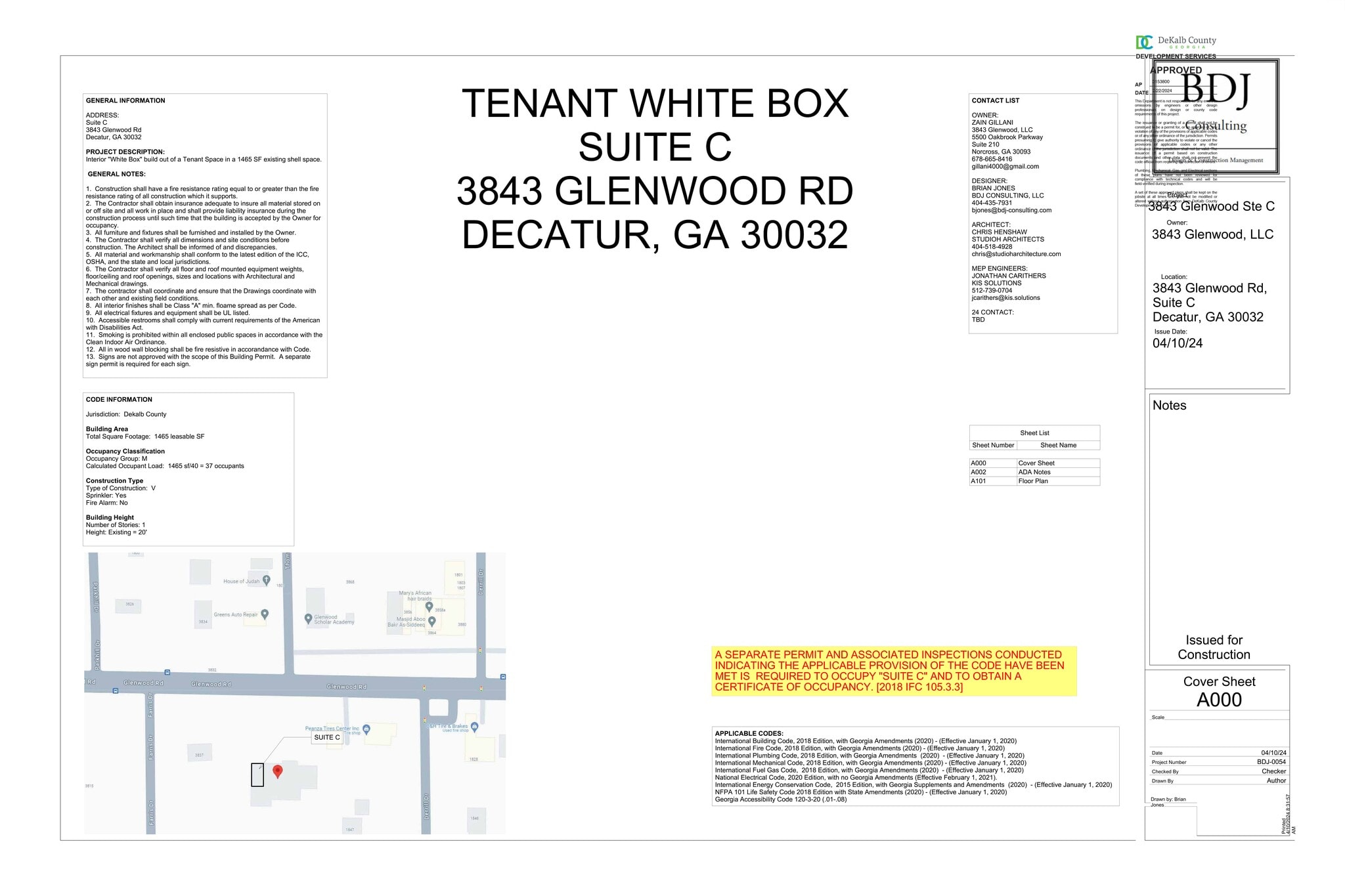 3843 Glenwood Rd, Decatur, GA for lease Site Plan- Image 1 of 1