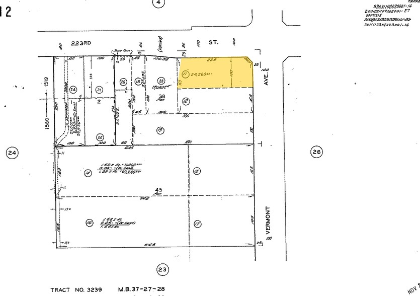 902-912 W 223rd St, Torrance, CA for lease - Plat Map - Image 3 of 13