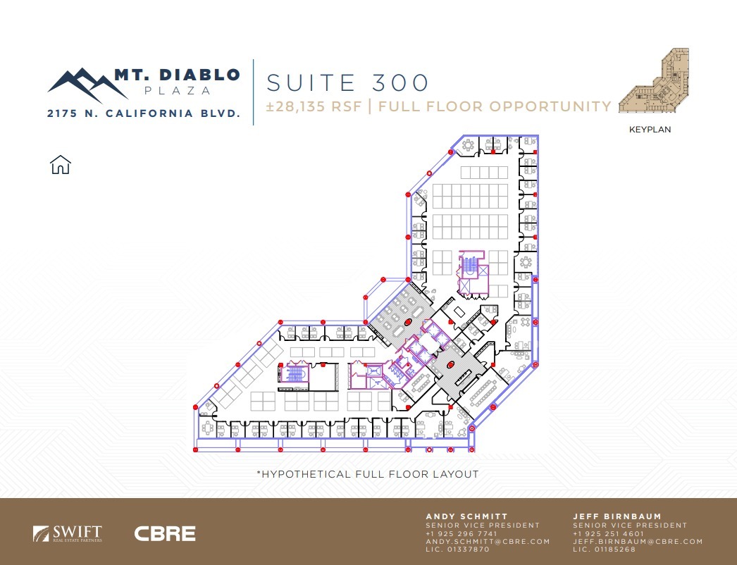 2175 N California Blvd, Walnut Creek, CA for lease Floor Plan- Image 1 of 1