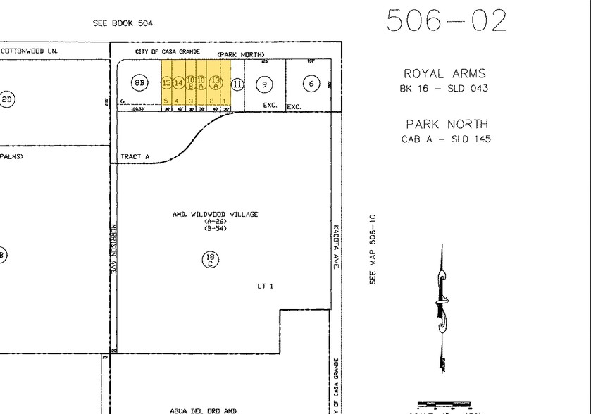 633-653 E Cottonwood Ln, Casa Grande, AZ for lease - Plat Map - Image 2 of 24