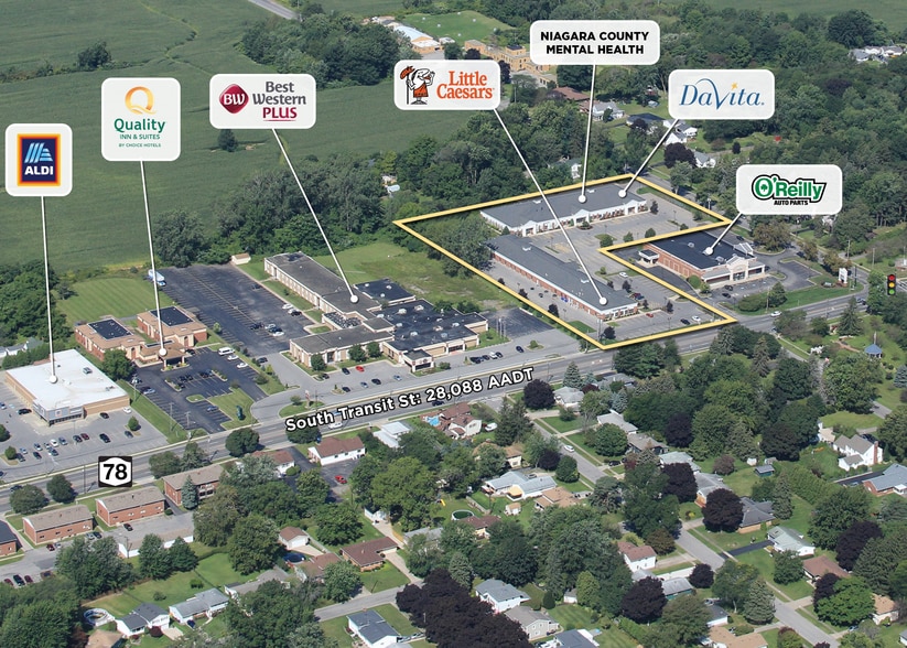 459-477 S Transit St, Lockport, NY for lease - Aerial - Image 2 of 4