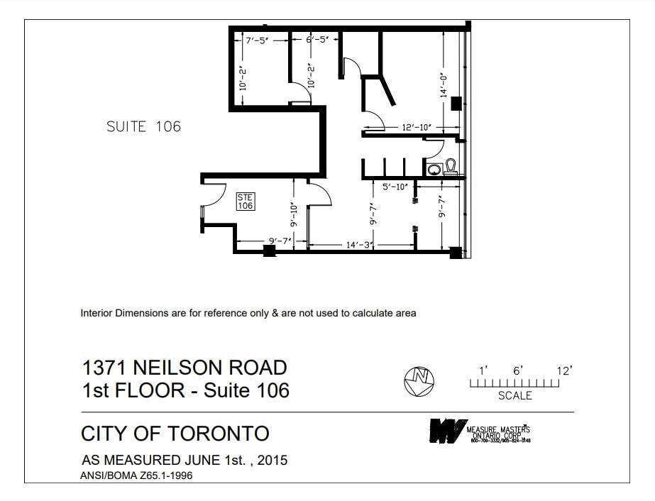 1371 Neilson Rd, Toronto, ON for lease Floor Plan- Image 1 of 1