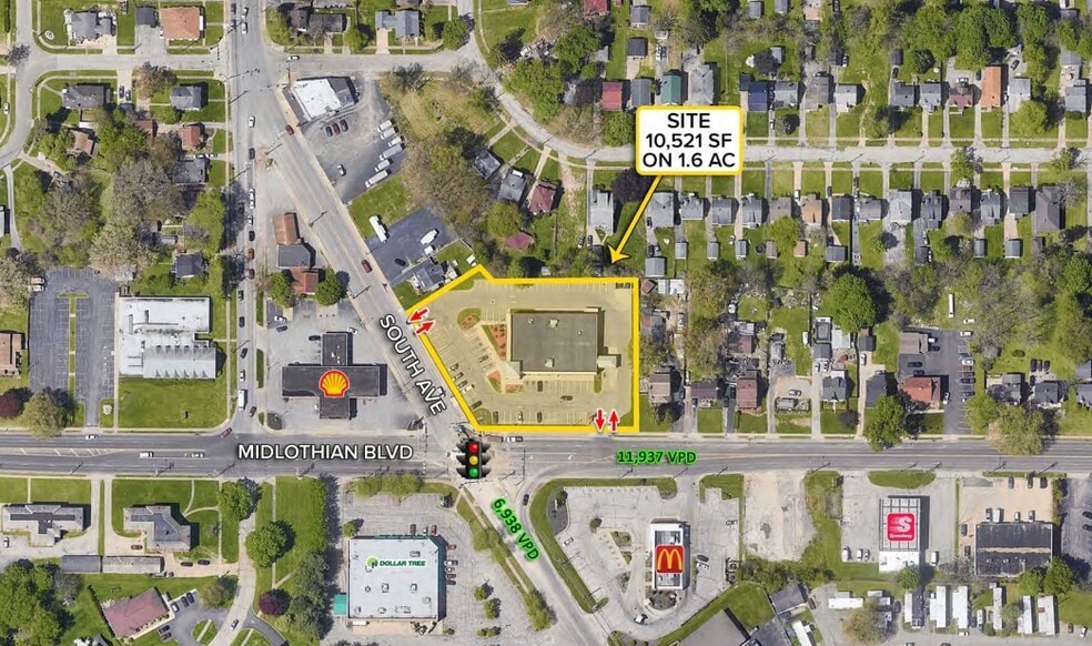 540 E Midlothian Blvd, Youngstown, OH for sale - Aerial - Image 2 of 2