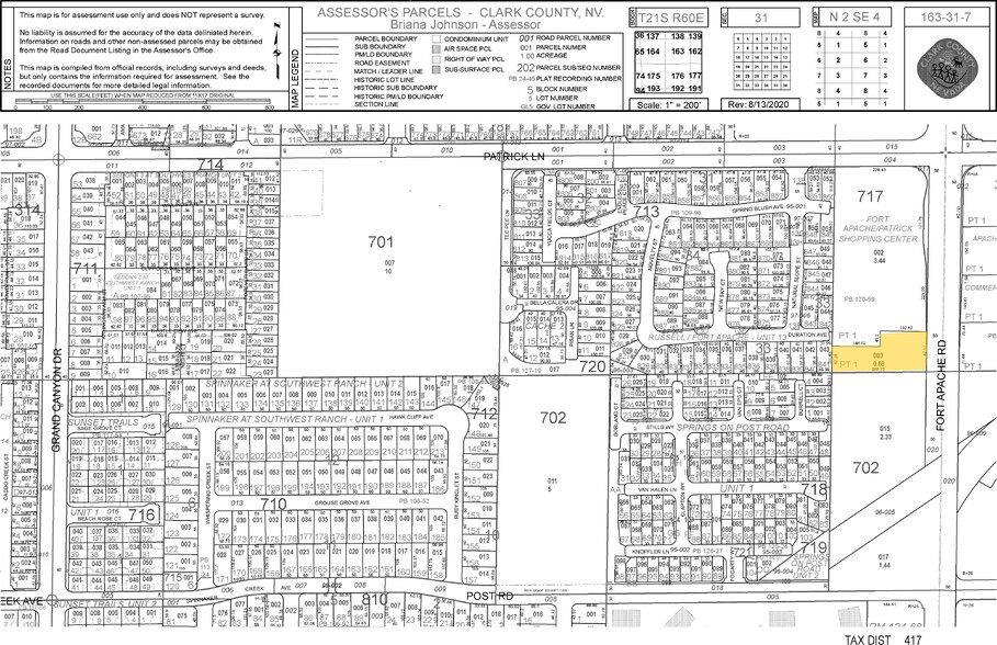 6145 S Fort Apache Rd, Las Vegas, NV for lease - Plat Map - Image 3 of 6