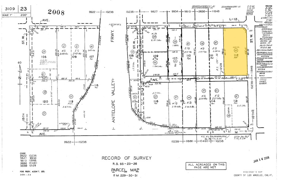 42135 10th St W, Lancaster, CA for sale - Plat Map - Image 1 of 1