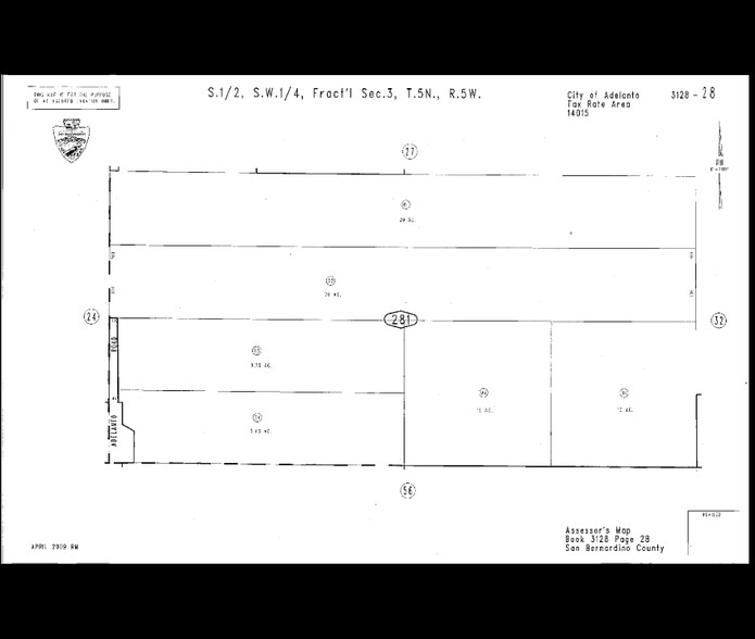 Adelanto Rd Industrial Land, Adelanto, CA for sale - Plat Map - Image 2 of 2