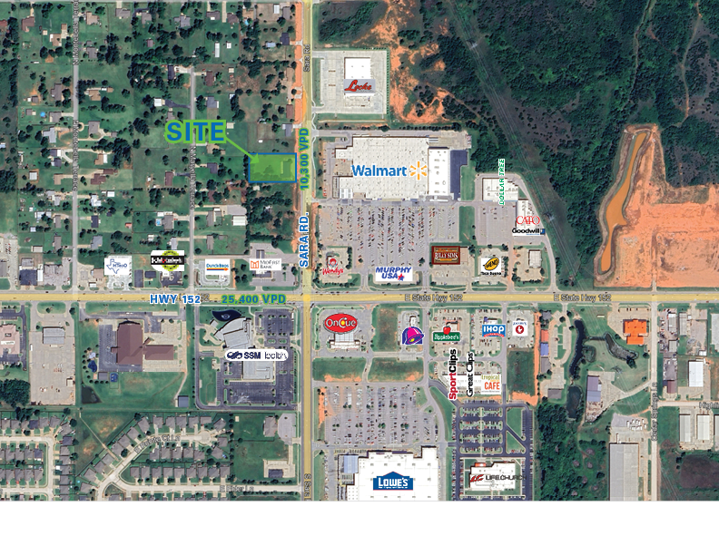 305 N Sara Rd, Mustang, OK for sale Aerial- Image 1 of 2