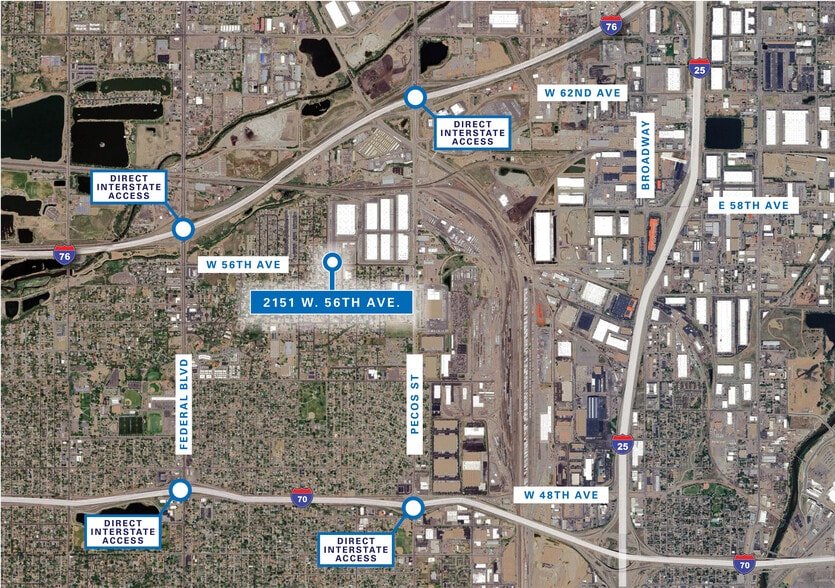 2151 W 56th Ave, Denver, CO for lease - Aerial - Image 3 of 12