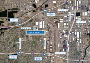 2151 W 56th Ave, Denver, CO - AERIAL map view - Image1
