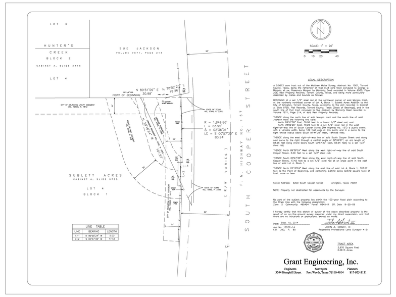 6100 S Cooper St, Arlington, TX for sale - Plat Map - Image 3 of 7