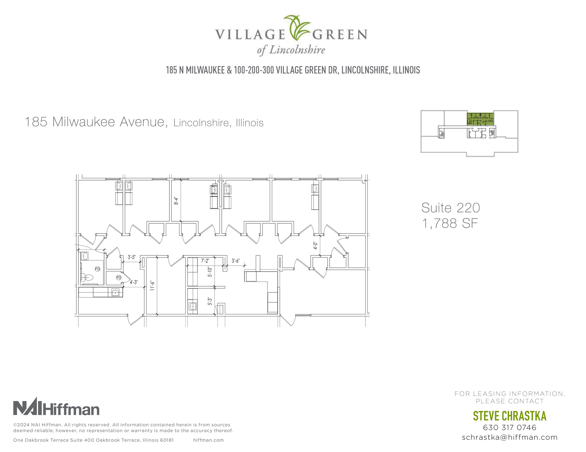 200 Village Green Dr, Lincolnshire, IL for lease Floor Plan- Image 1 of 2