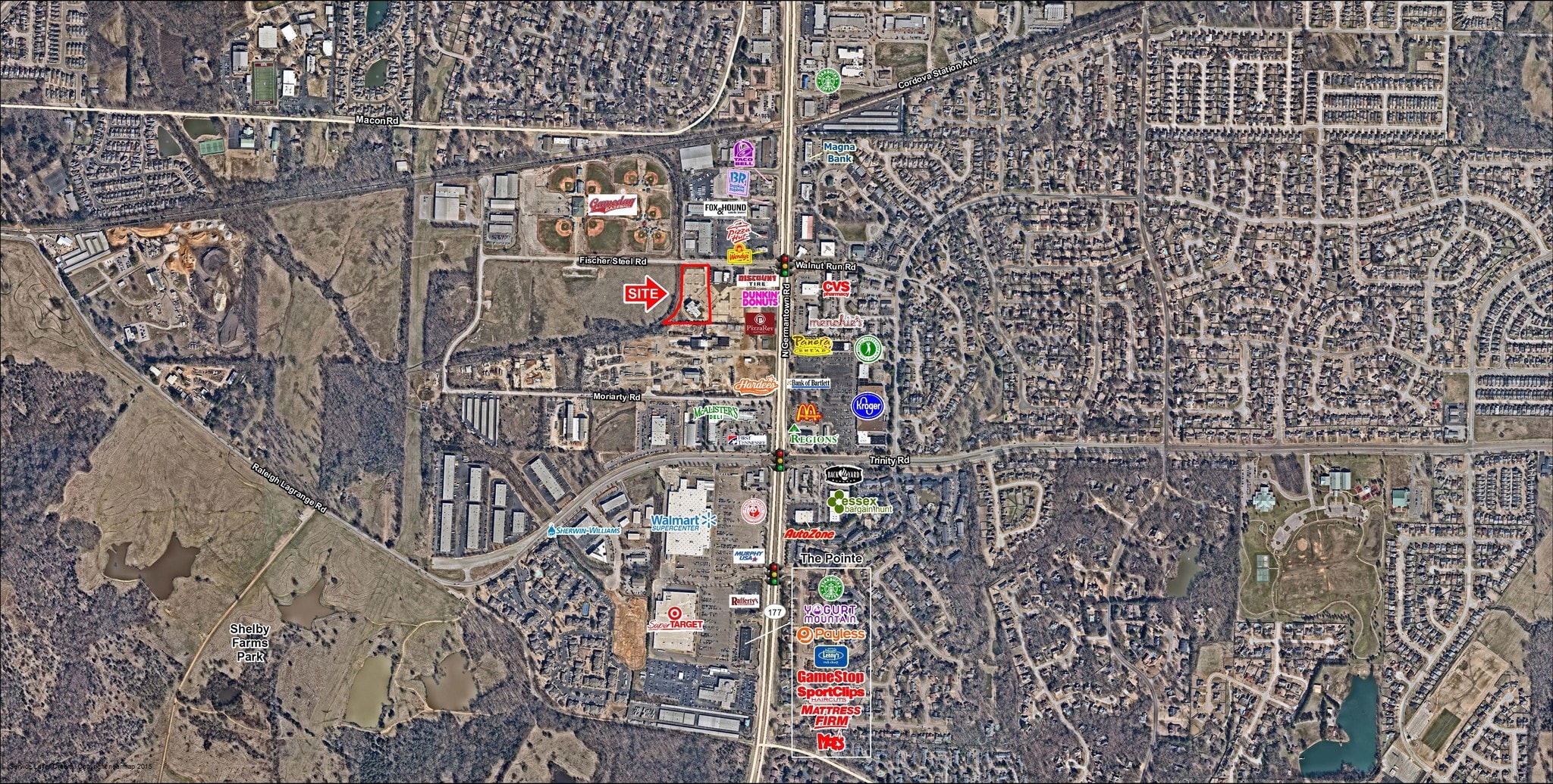 7955 Fischer Steel Rd, Cordova, TN for sale Aerial- Image 1 of 7