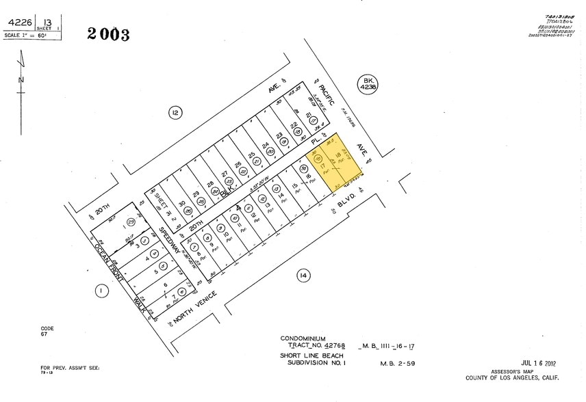 2017 Pacific Ave, Venice, CA for lease - Plat Map - Image 3 of 4