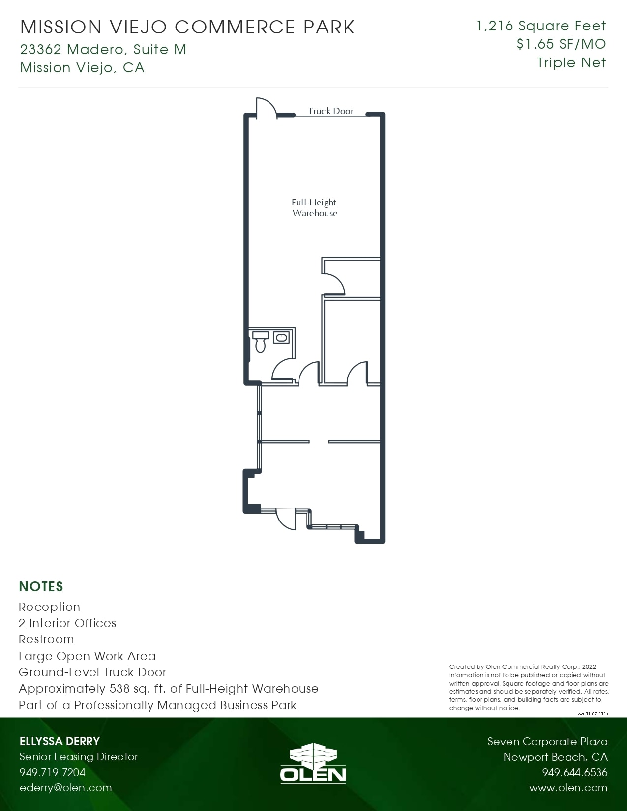 23362 Madero, Mission Viejo, CA for lease Floor Plan- Image 1 of 1