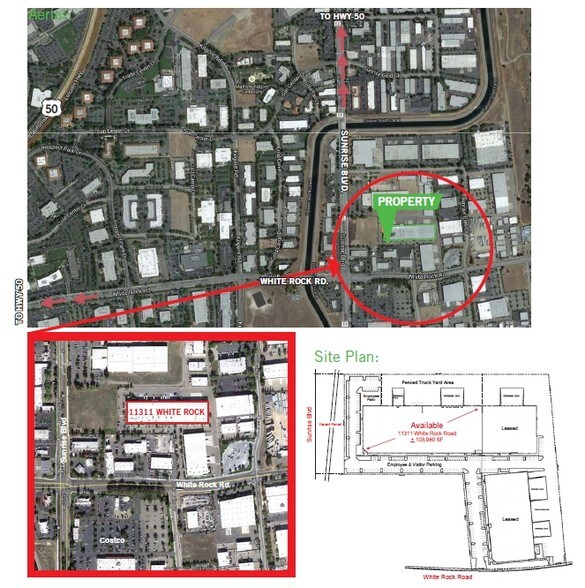 11311 White Rock Rd, Rancho Cordova, CA for sale - Aerial - Image 1 of 1