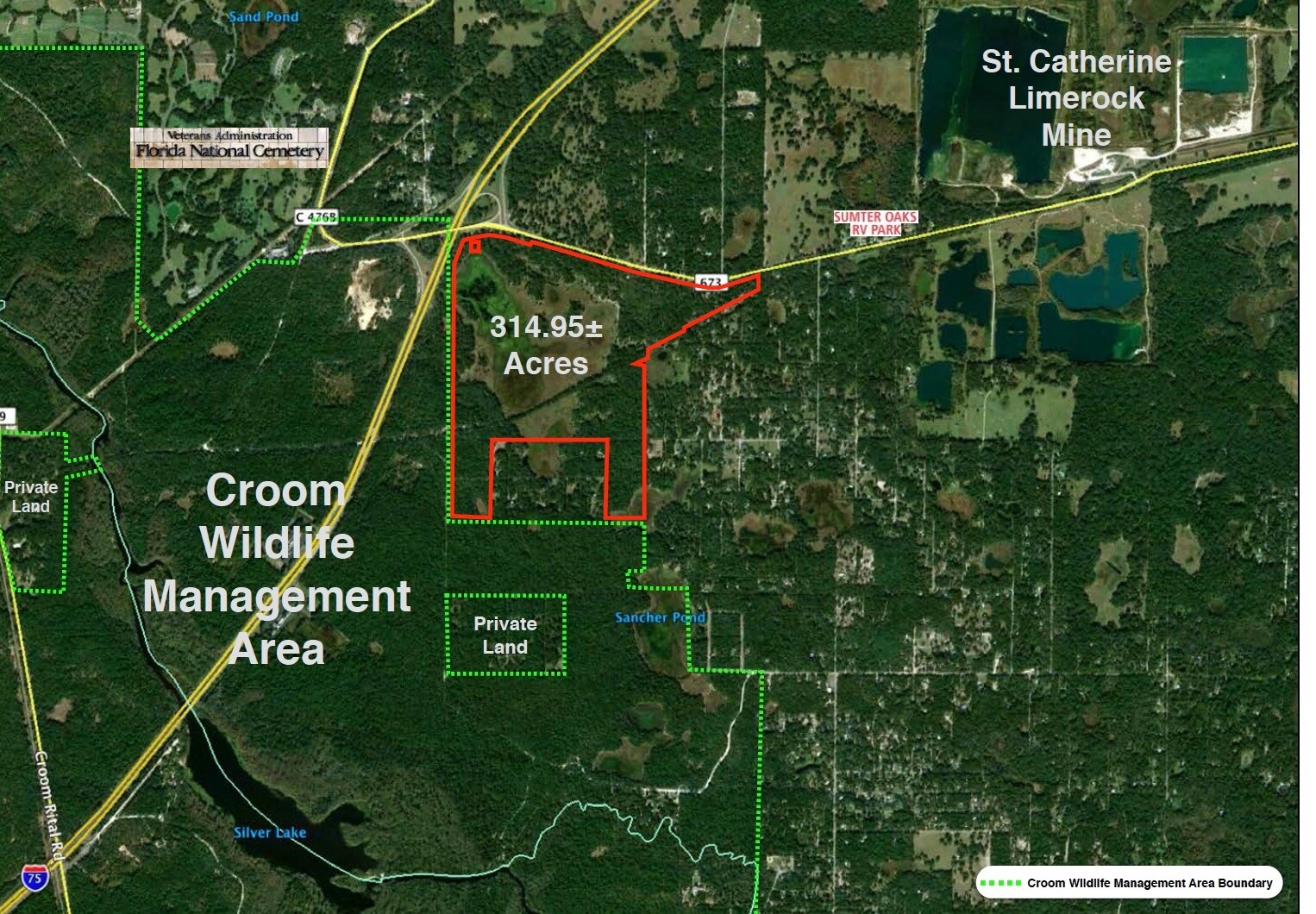 5822 County Road 673, Bushnell, FL 33513 314.95+ ac. Vacant Land on