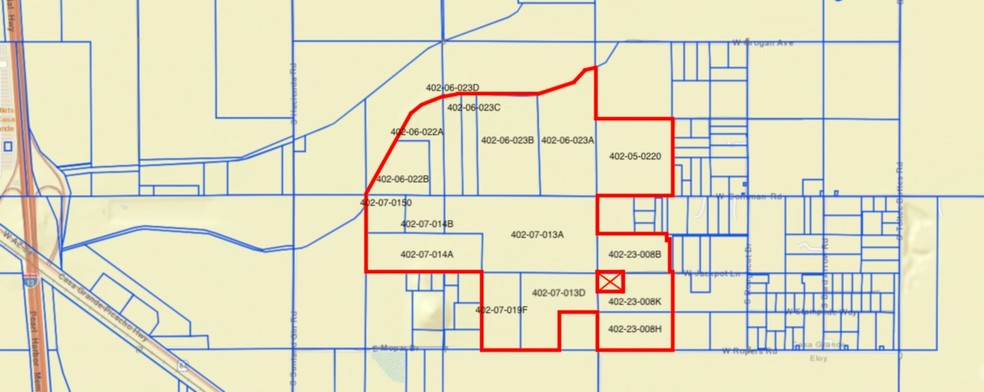 Overfield Rd North Of Jimmie Kerr Blvd, Casa Grande, AZ for sale - Plat Map - Image 1 of 1