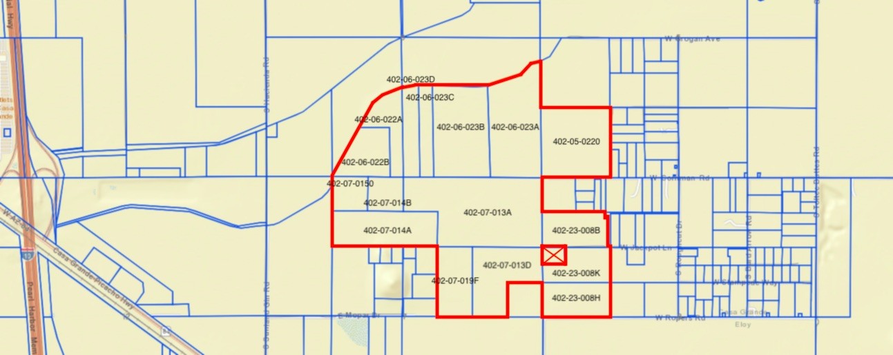 Overfield Rd North Of Jimmie Kerr Blvd, Casa Grande, AZ for sale Plat Map- Image 1 of 2