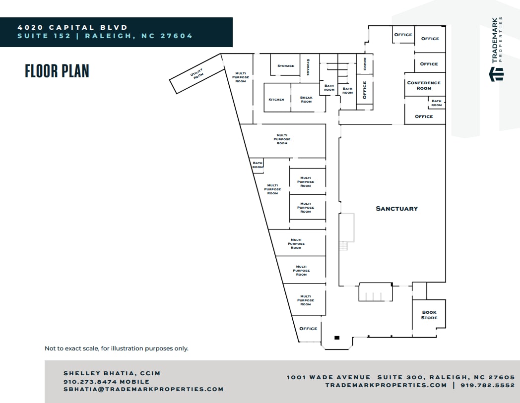 4020 Capital Blvd, Raleigh, NC for lease Floor Plan- Image 1 of 10