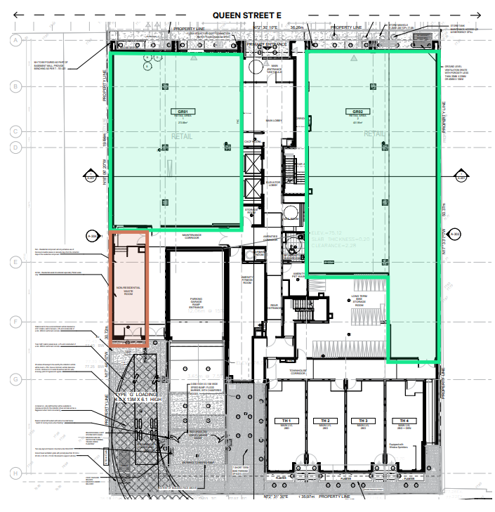 1285 Queen St E, Toronto, ON for lease Floor Plan- Image 1 of 1