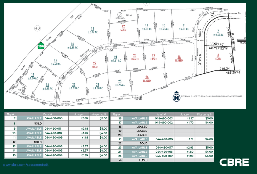 NEQ Hwy 104 & Ampine Fibreform Road, Sutter Creek, CA for lease - Plat Map - Image 2 of 2