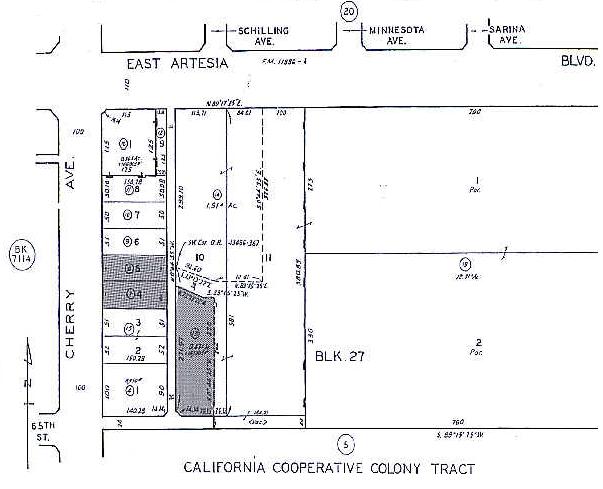 6544 Cherry Ave, Long Beach, CA for lease - Plat Map - Image 2 of 2