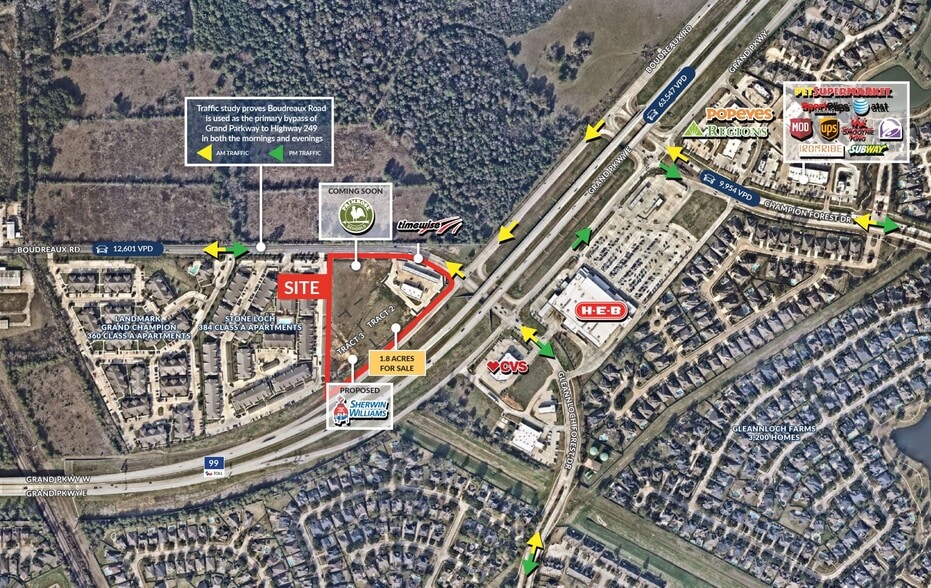 Grand Pkwy & Gleannloch Forest, Tomball, TX for sale - Aerial - Image 2 of 2