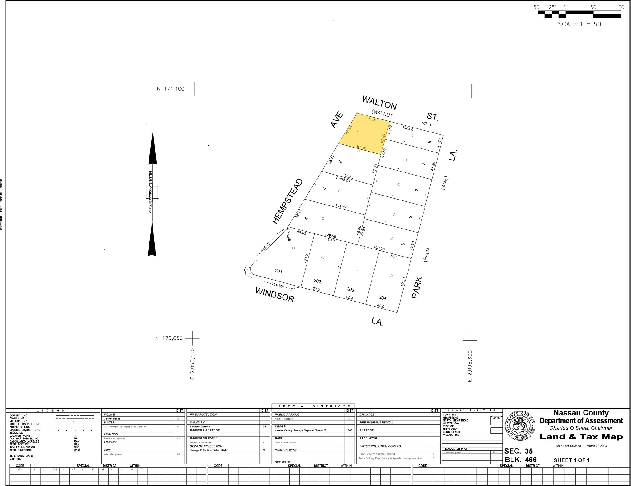 558-560 Hempstead Ave, West Hempstead, NY for sale Plat Map- Image 1 of 1