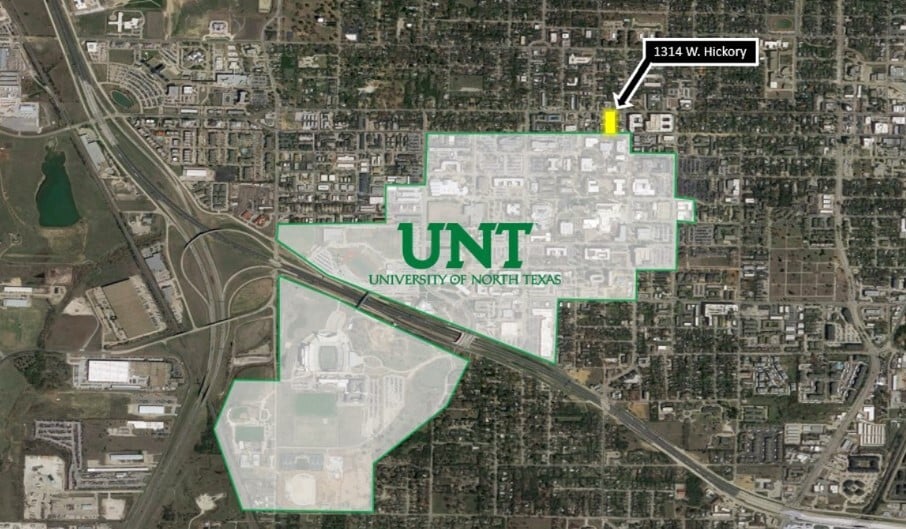 1314 W Hickory St, Denton, TX for sale - Aerial - Image 2 of 12