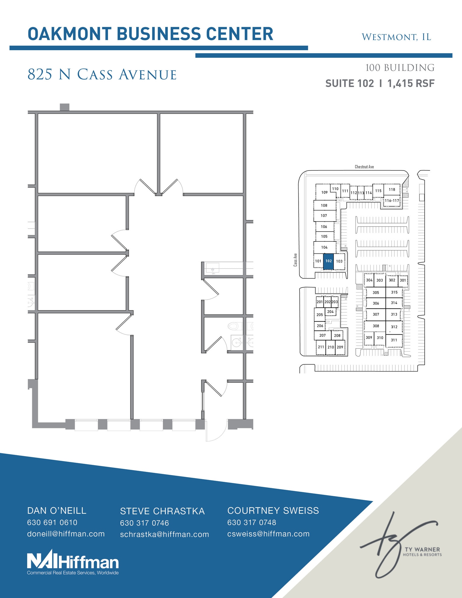 825 N Cass Ave, Westmont, IL for lease Floor Plan- Image 1 of 1