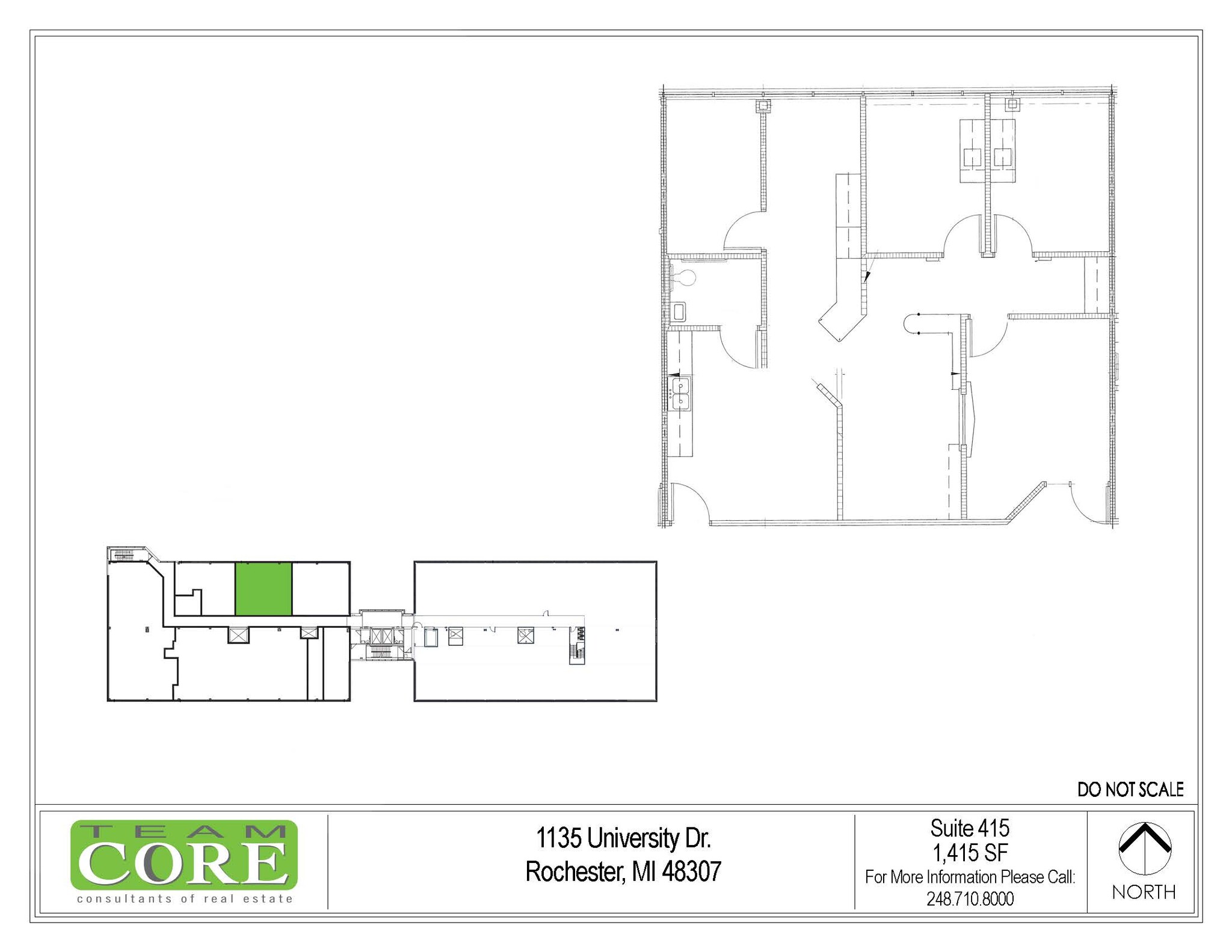 1135 W University Dr, Rochester Hills, MI for lease Floor Plan- Image 1 of 1