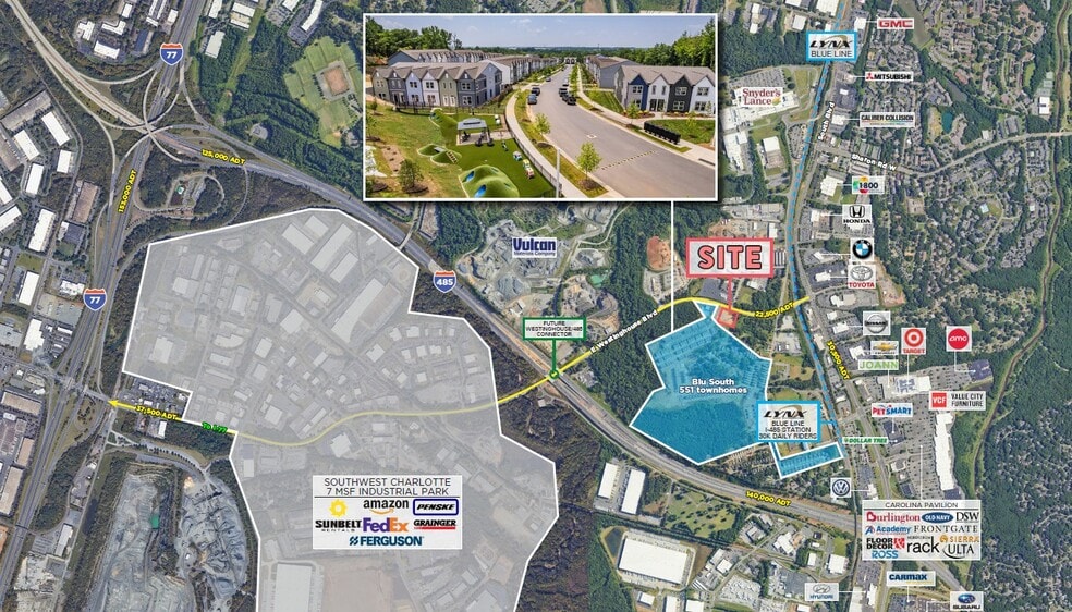 920 Blu Central rd, Pineville, NC for lease - Aerial - Image 1 of 3